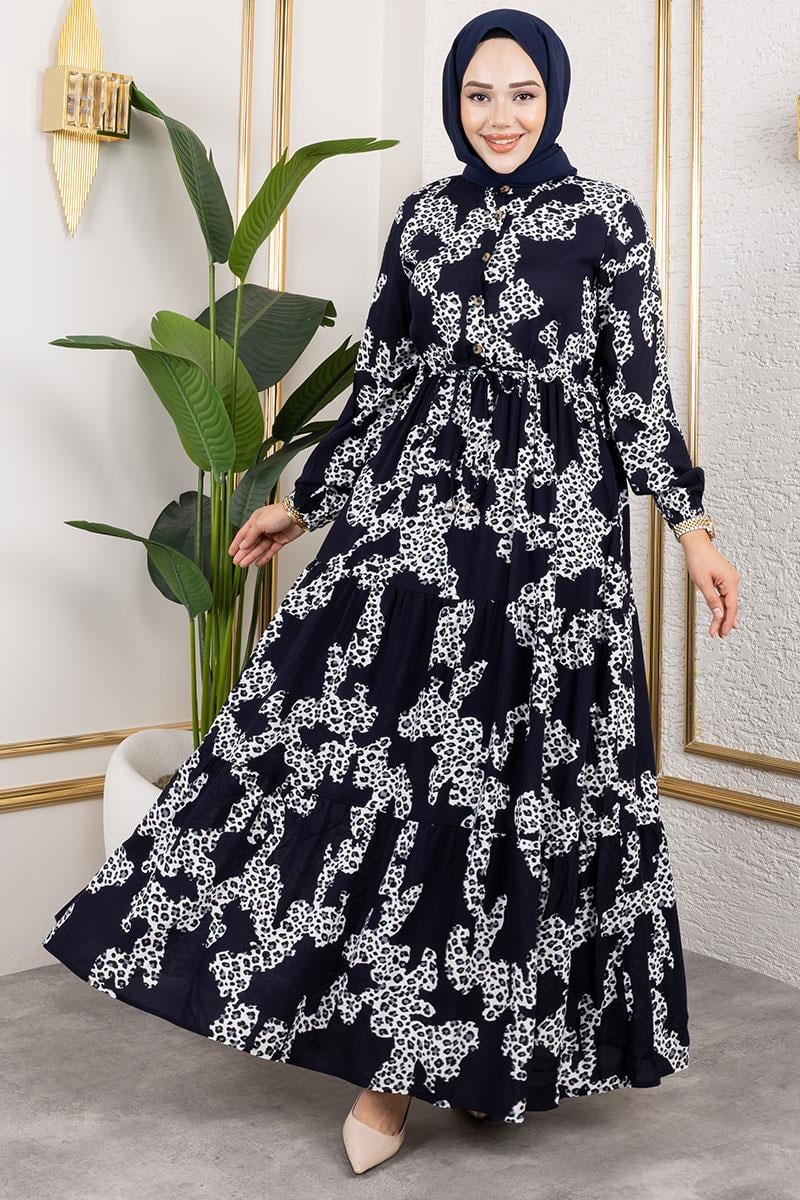 Leopard Print Viscose Dress