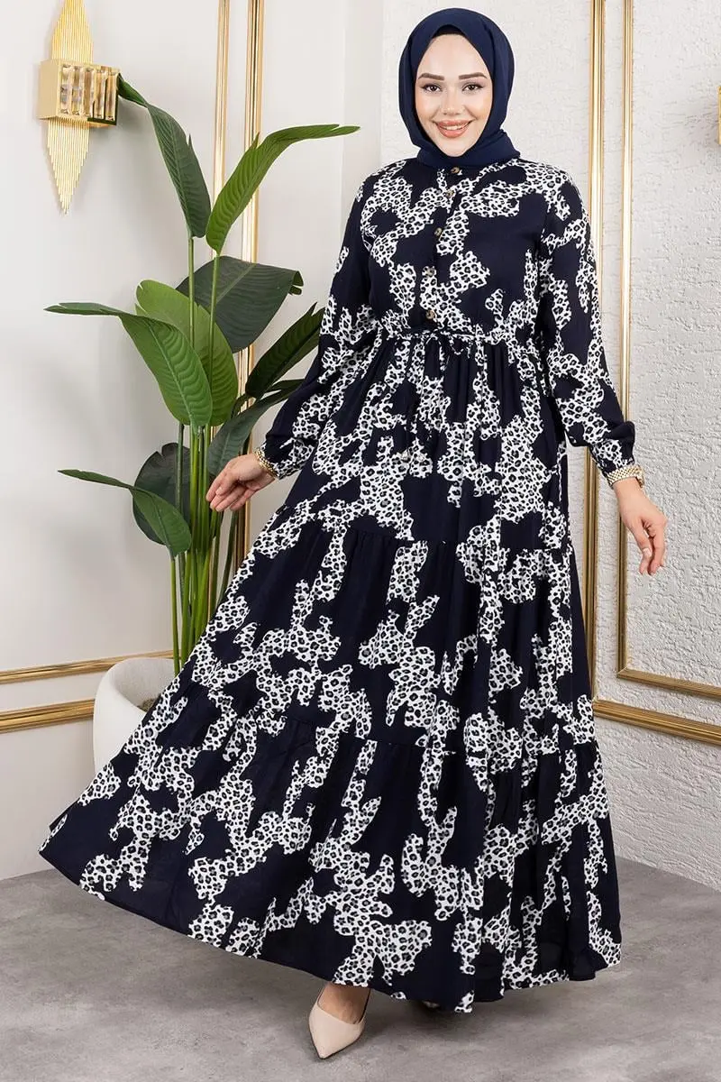 Leopard Print Viscose Dress