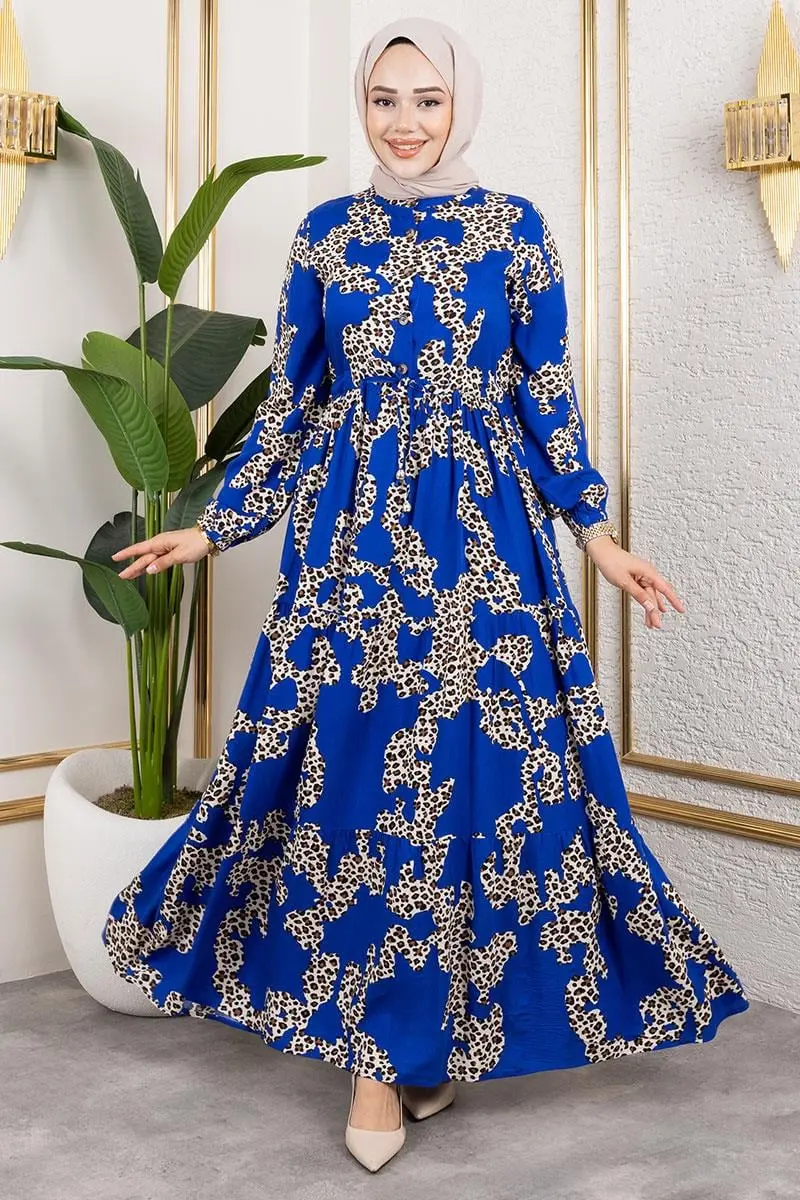 Leopard Print Viscose Dress-detail