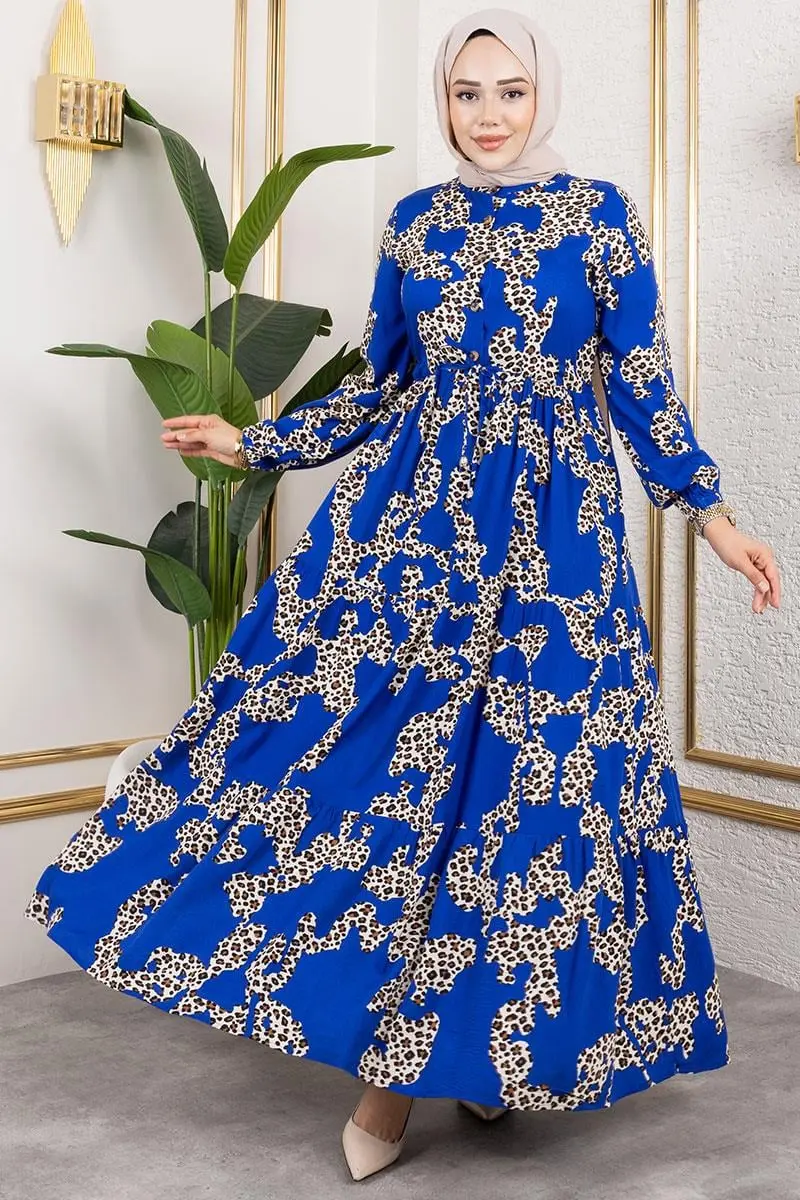 Leopard Print Viscose Dress