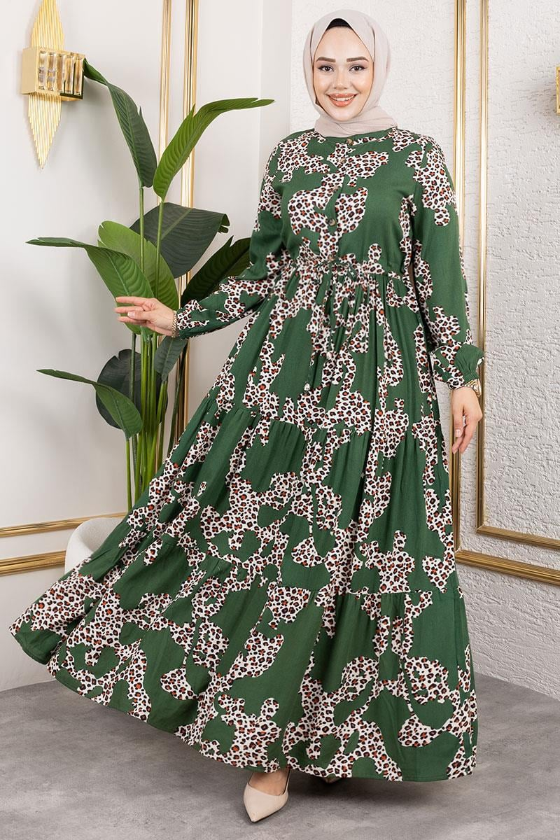 Leopard Print Viscose Dress