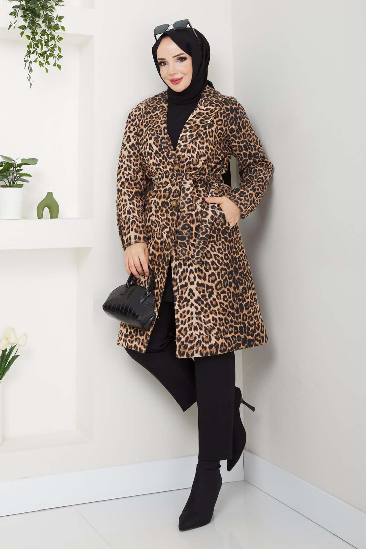 Leopard Printed Stash Coat Leopard