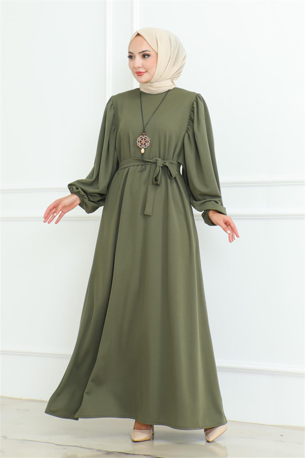 Liva Hijab Dress Belted