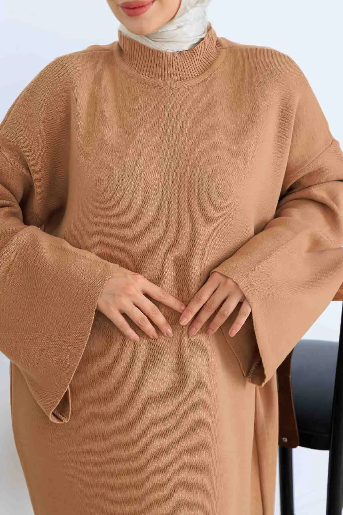 Long Knit Dress-detail