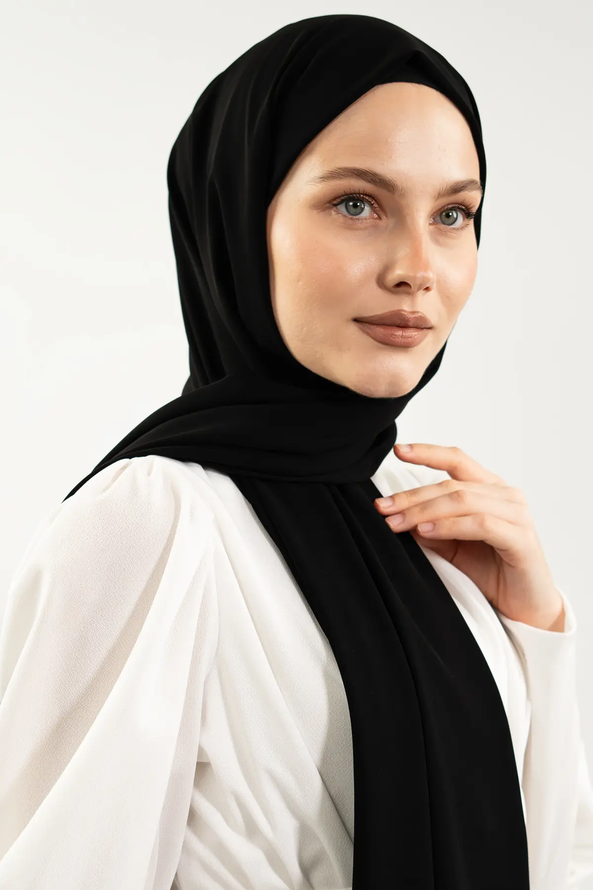 Madina Silk Black Shawl