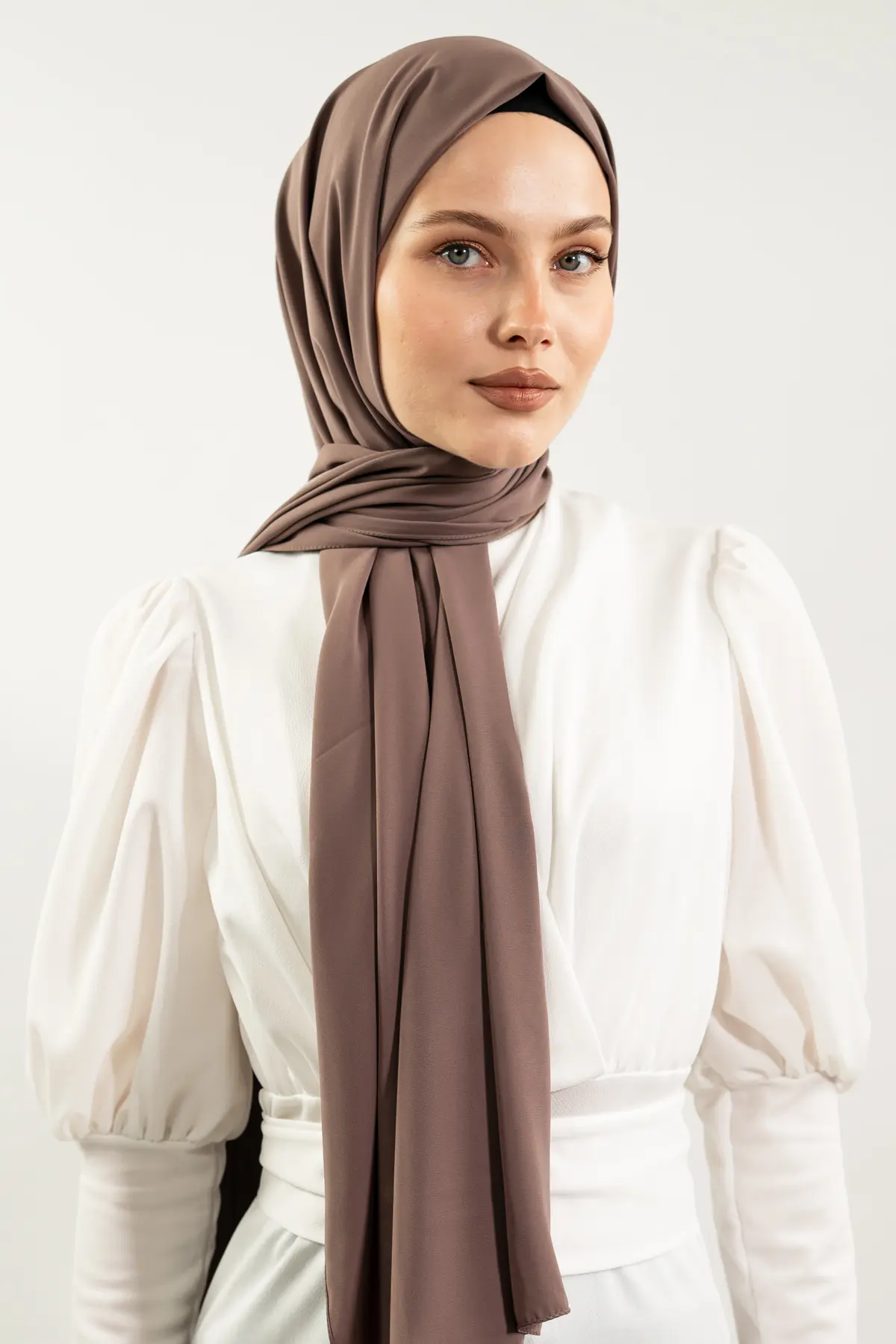 Madina Silk Brown Shawl-detail