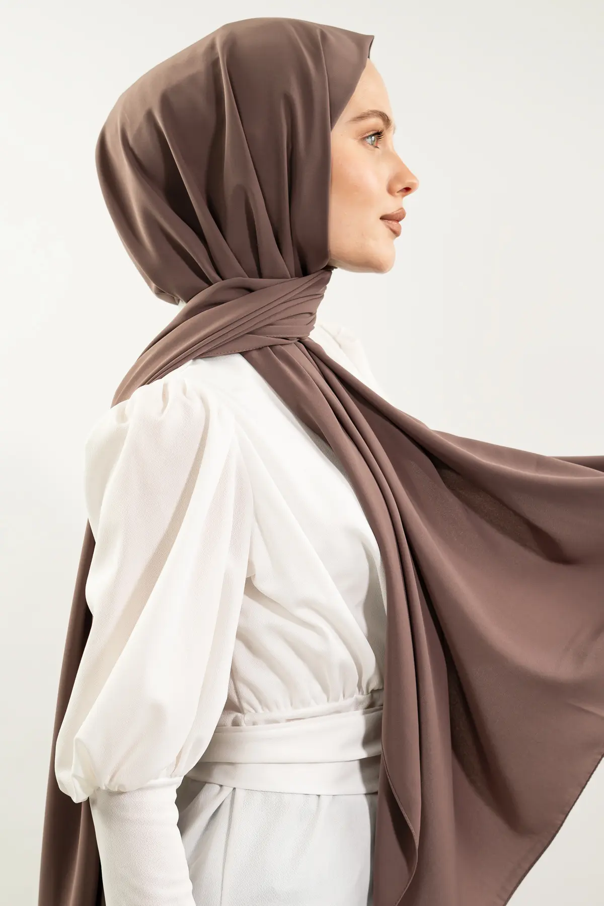 Madina Silk Brown Shawl-detail