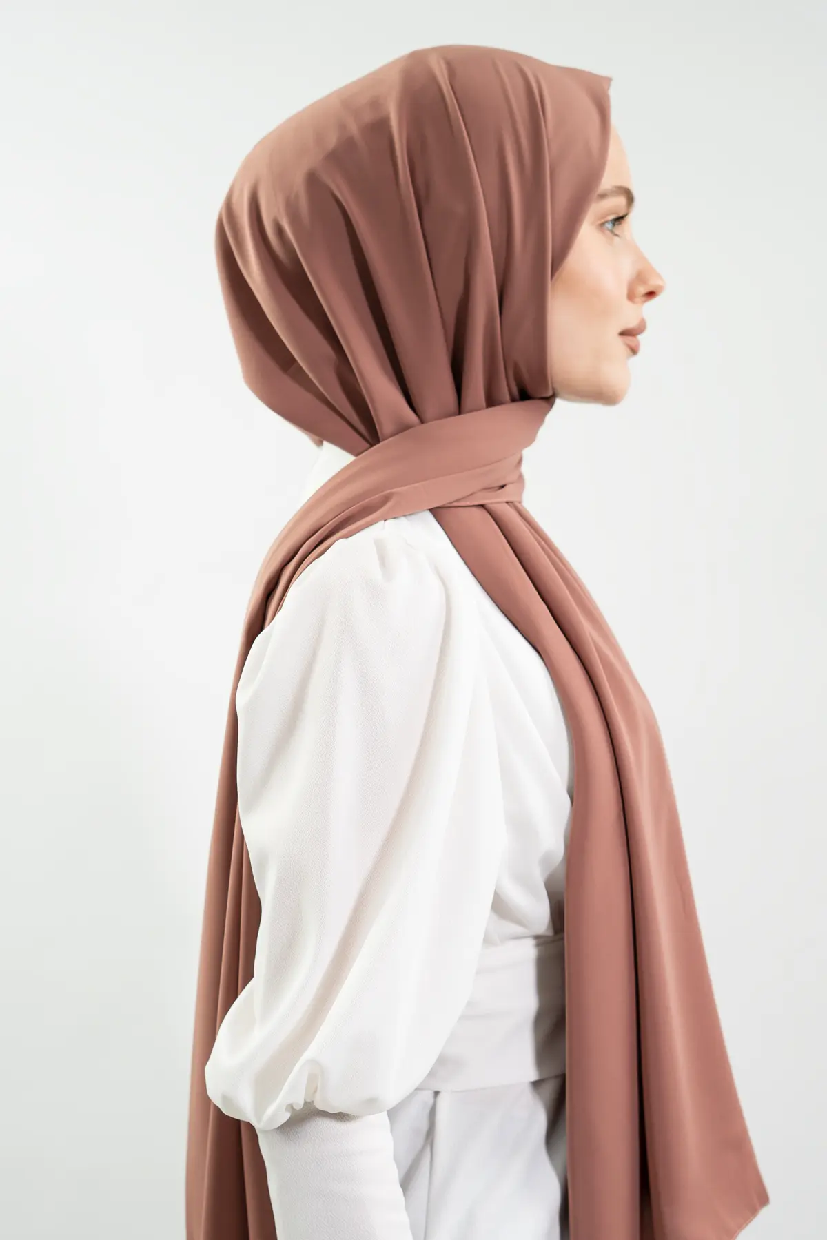 Madina Silk Brown Shawl-detail