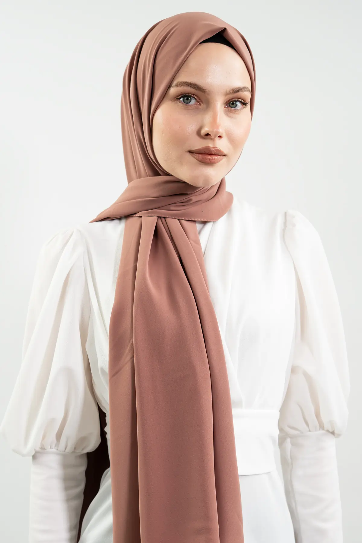 Madina Silk Brown Shawl-detail