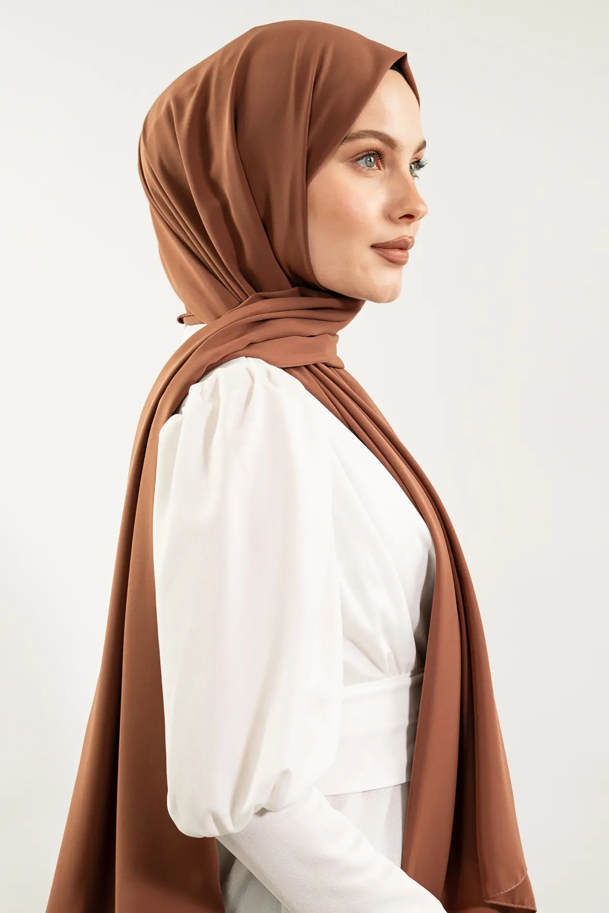 Madina Silk Brown Shawl-detail