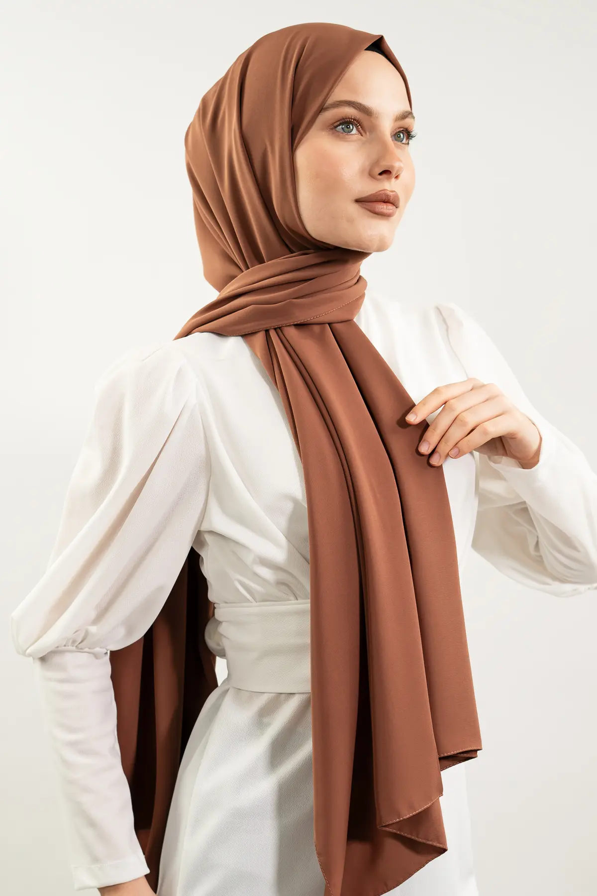 Madina Silk Brown Shawl