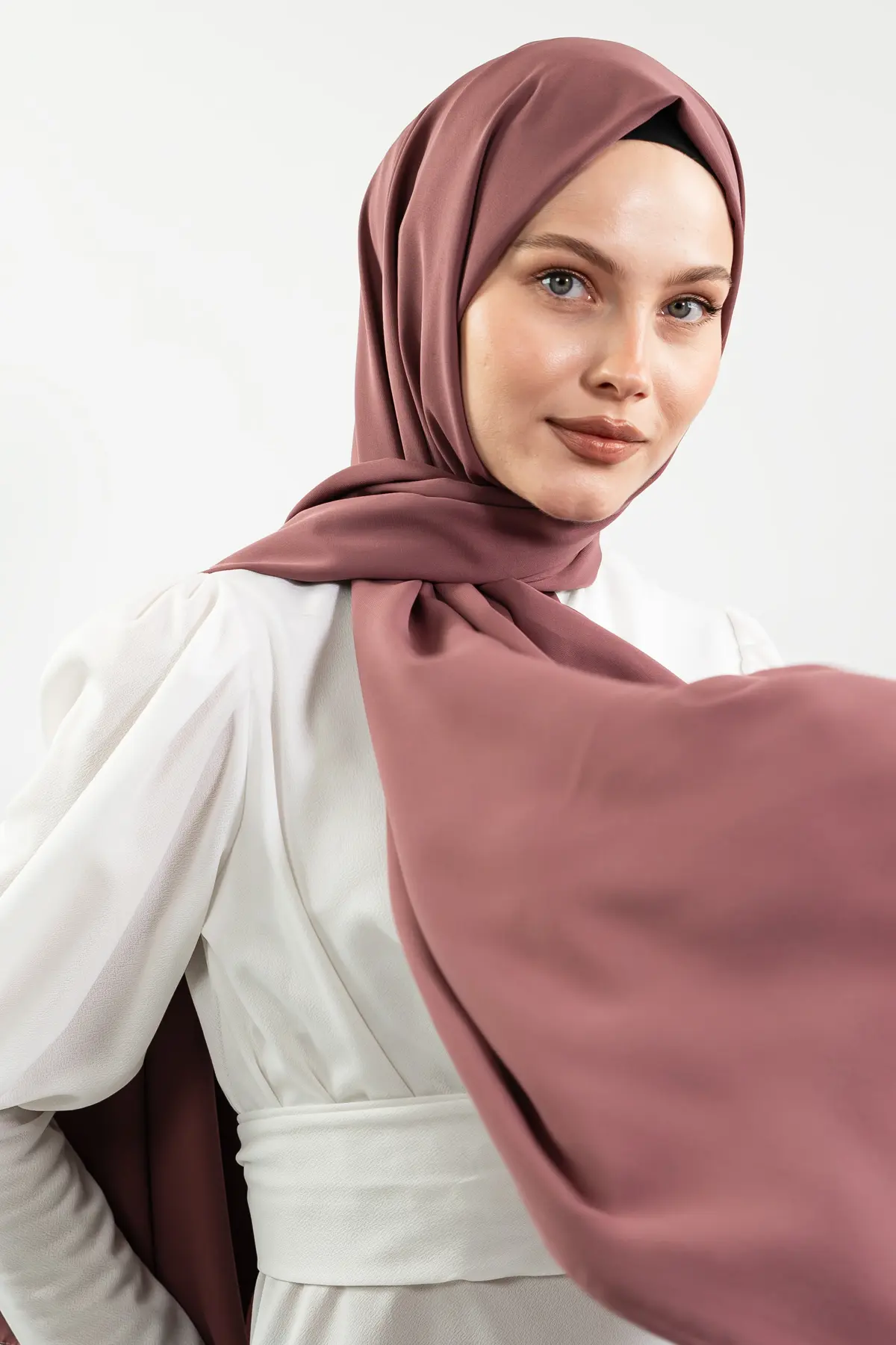 Madina Silk Dark Rose Shawl