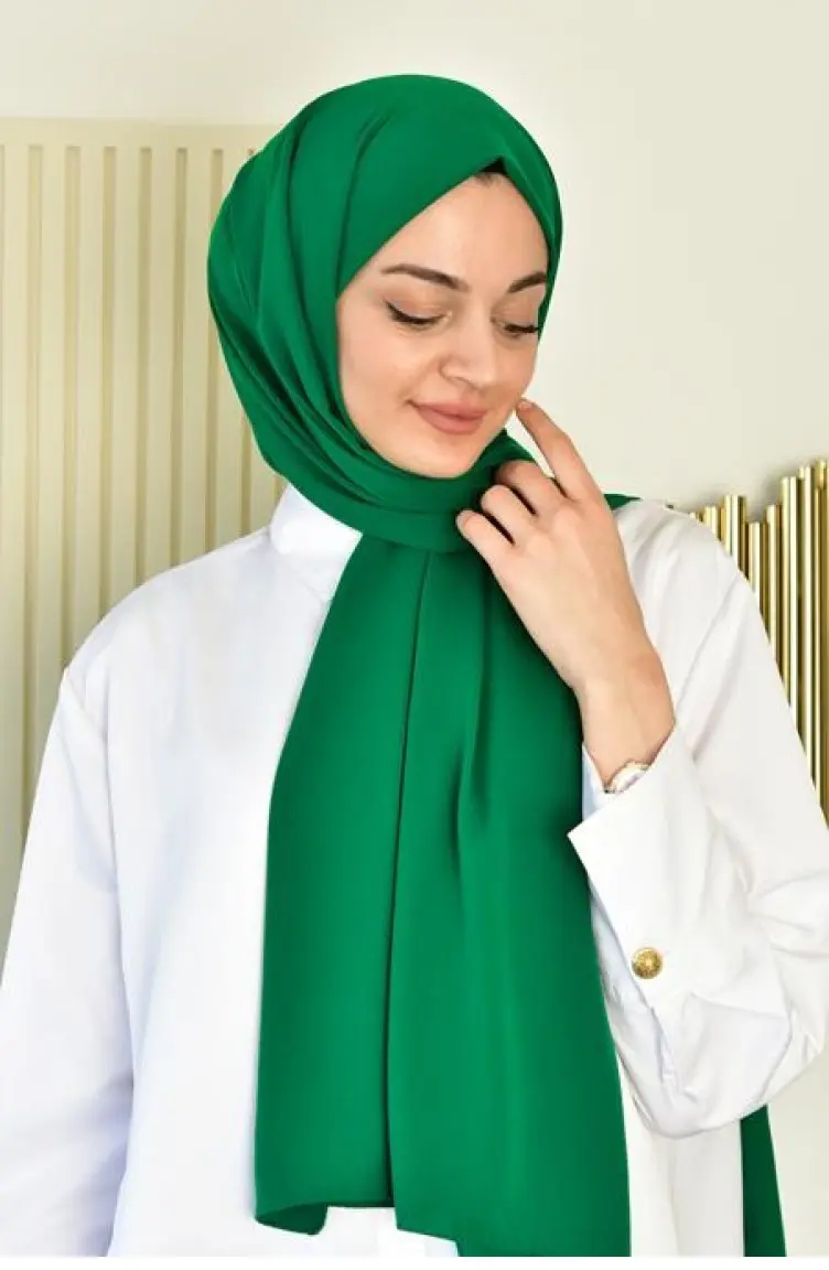 Madina Silk Green Shawl-detail