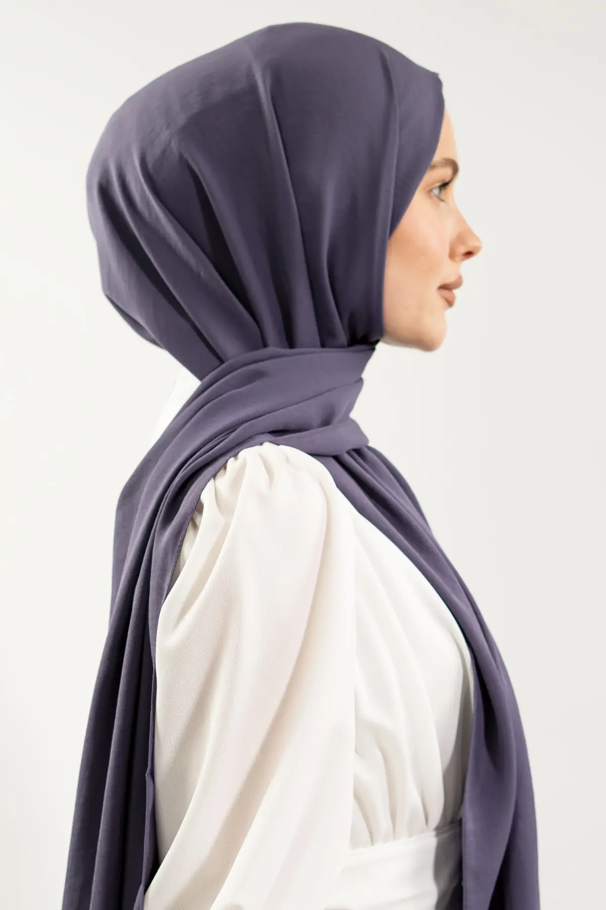 Madina Silk Grey Shawl-detail