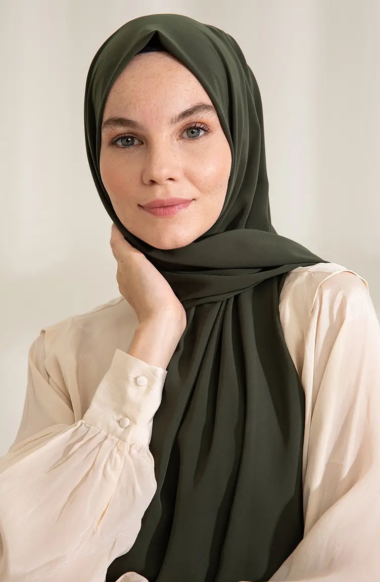 Madina Silk Khaki Shawl