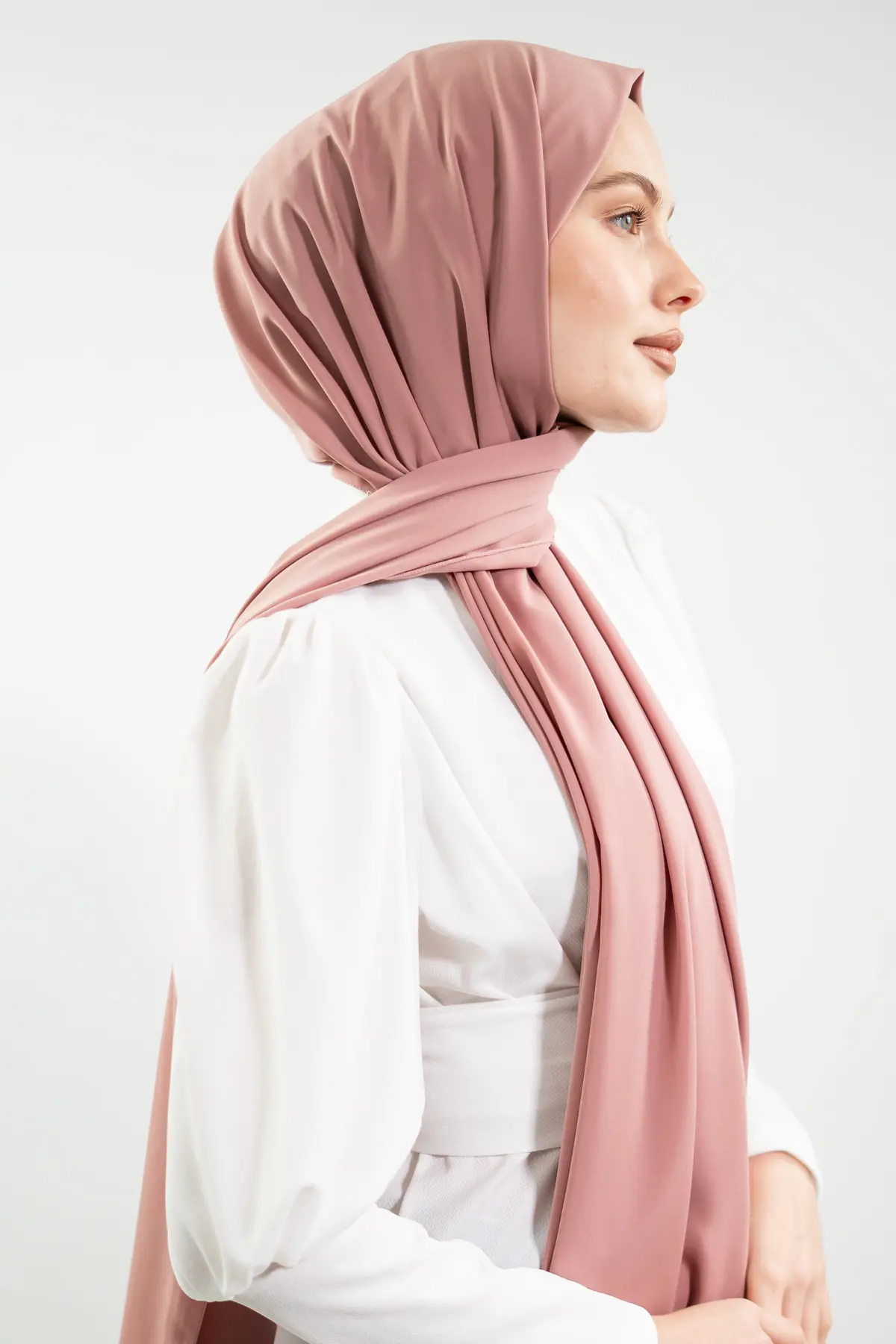 Madina Silk Pink Shawl-detail