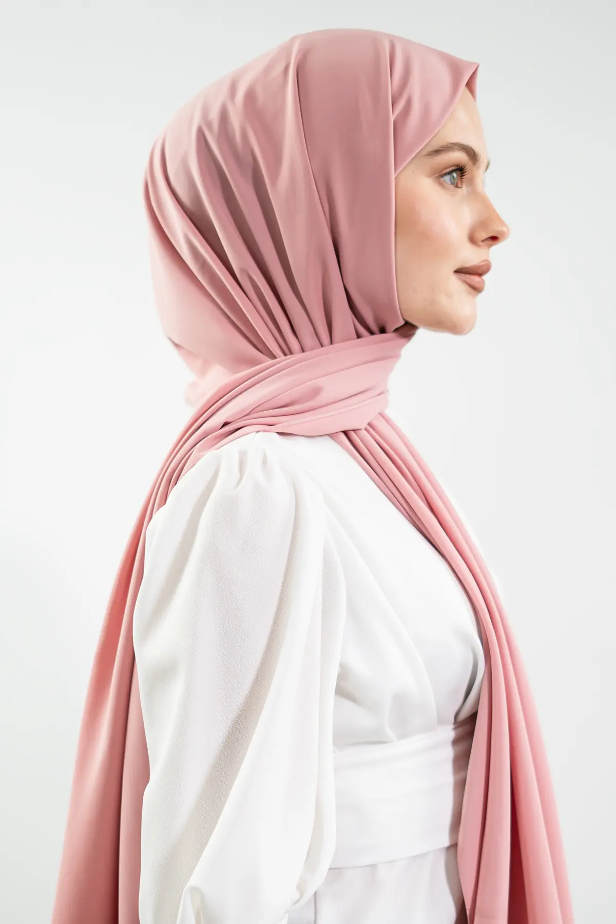 Madina Silk Powder Pink Shawl-detail
