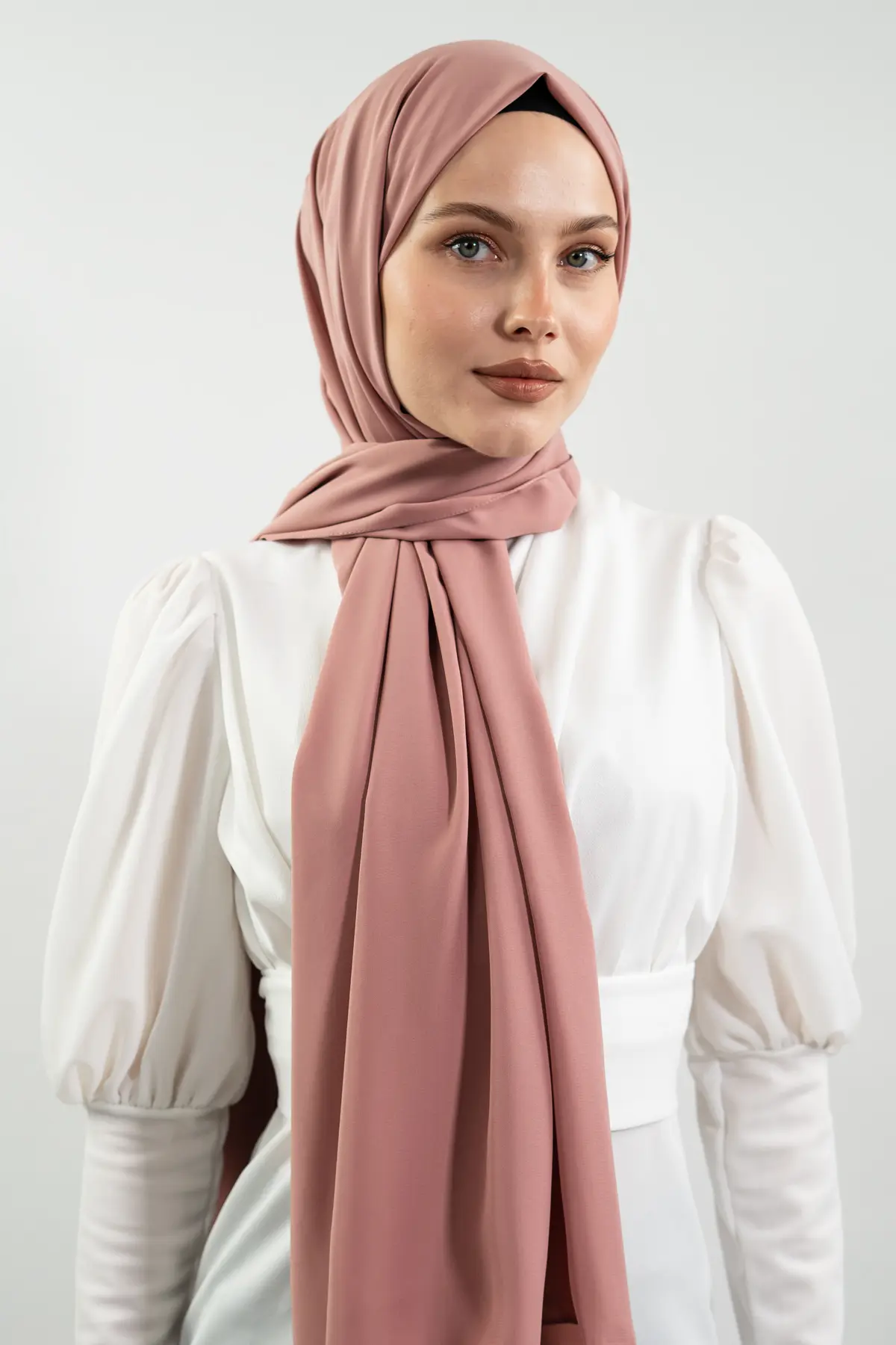 Madina Silk Powder Pink Shawl-detail