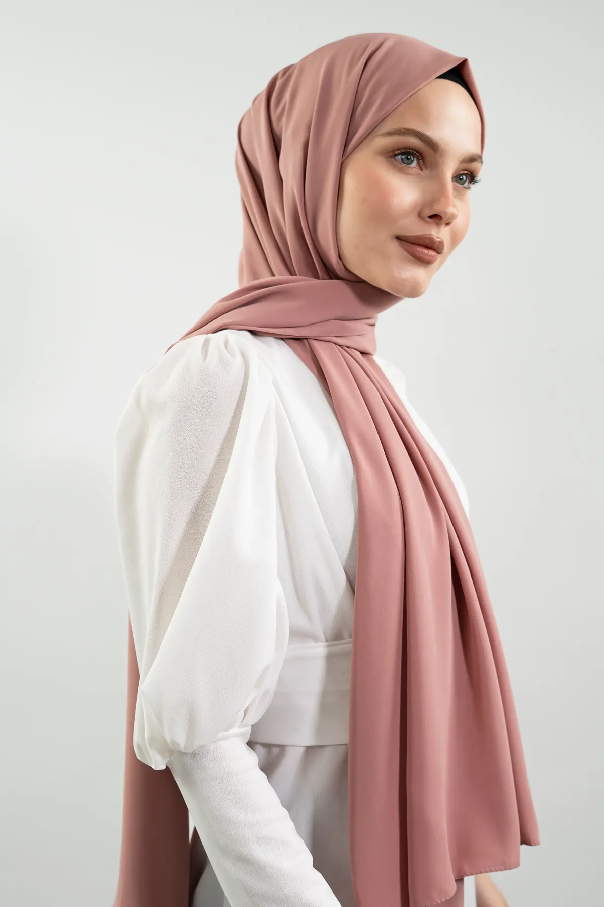 Madina Silk Powder Pink Shawl-detail