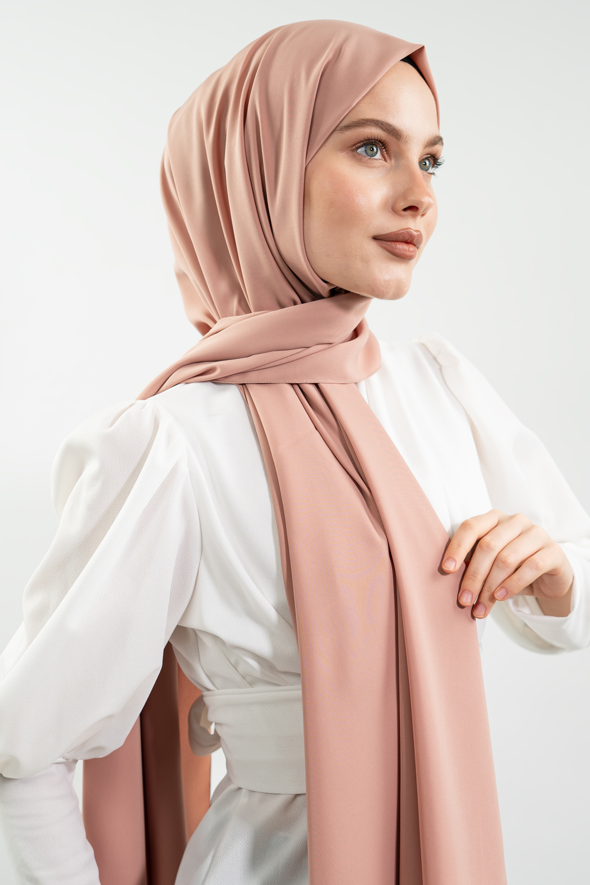 Madina Silk Salmon Color Shawl