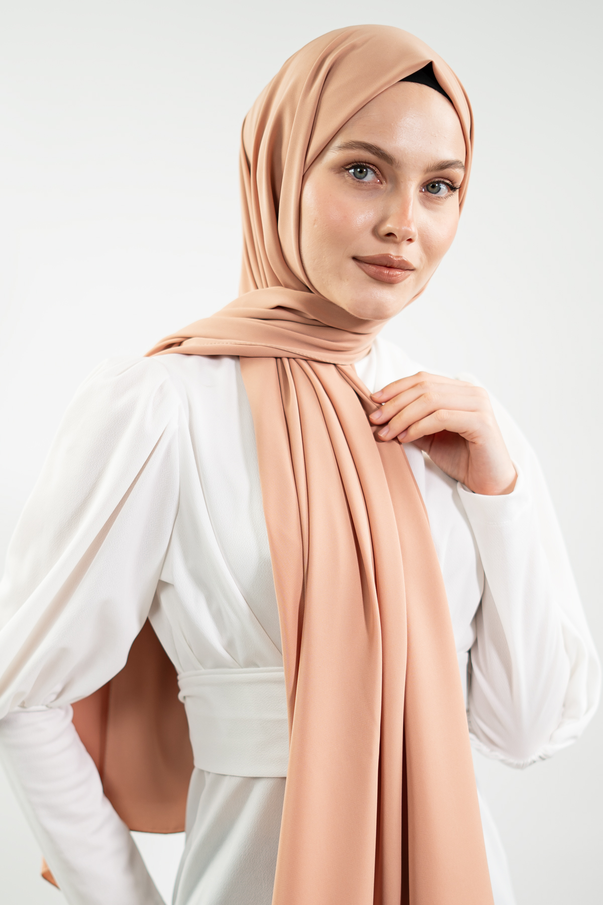 Madina Silk Salmon Color Shawl