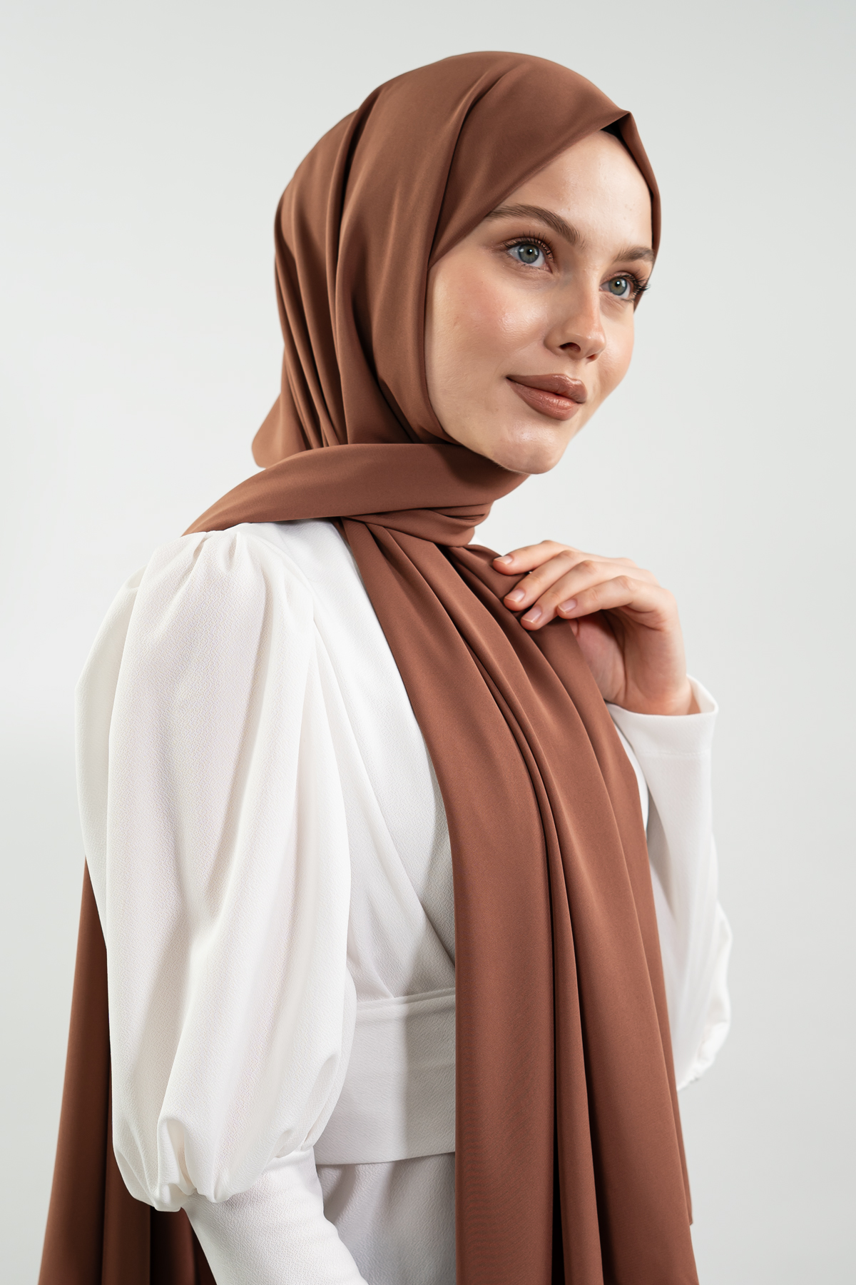 Madina Silk Tan Color Shawl