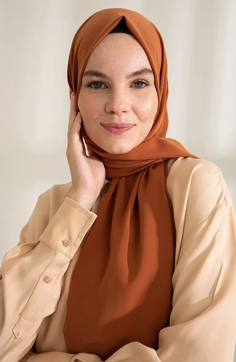 Madina Silk Tan Shawl