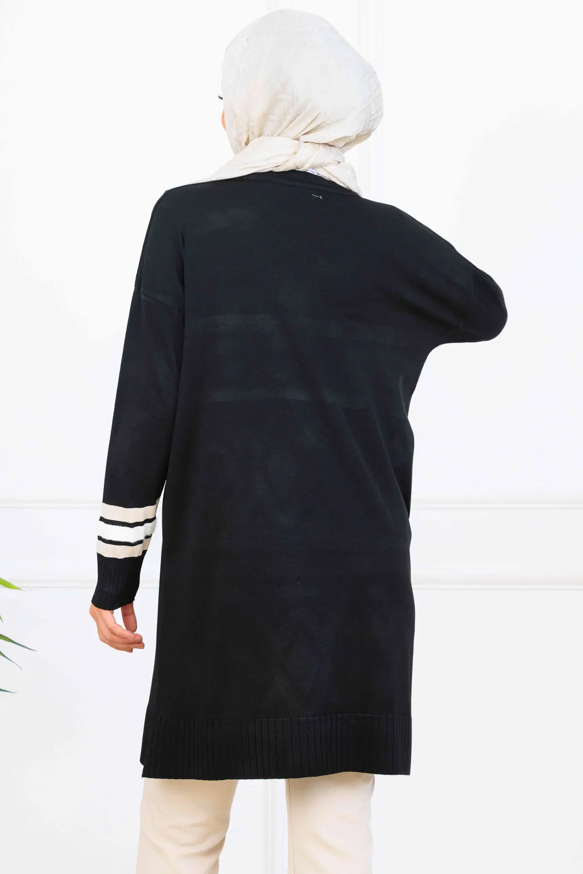 Mercerized Tunic With Stripe Detail-detail