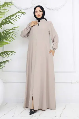Mevlana Abaya With Elastic Sleeves
