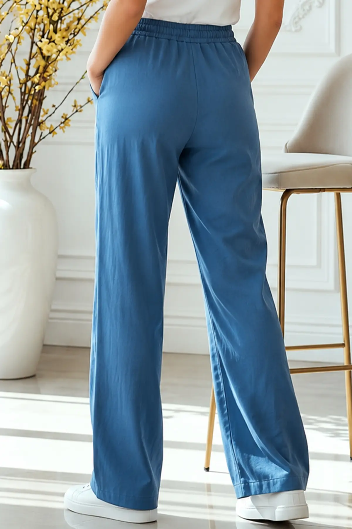 Modal Trousers With An Elastic Waist-detail