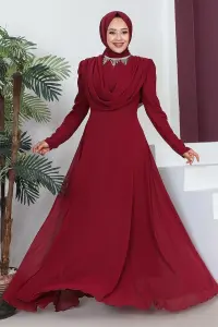 Necklace Hijab Evening Dress