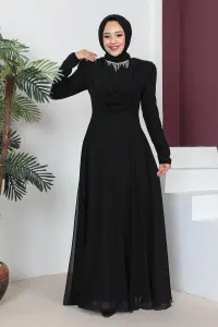 Necklace Hijab Evening Dress