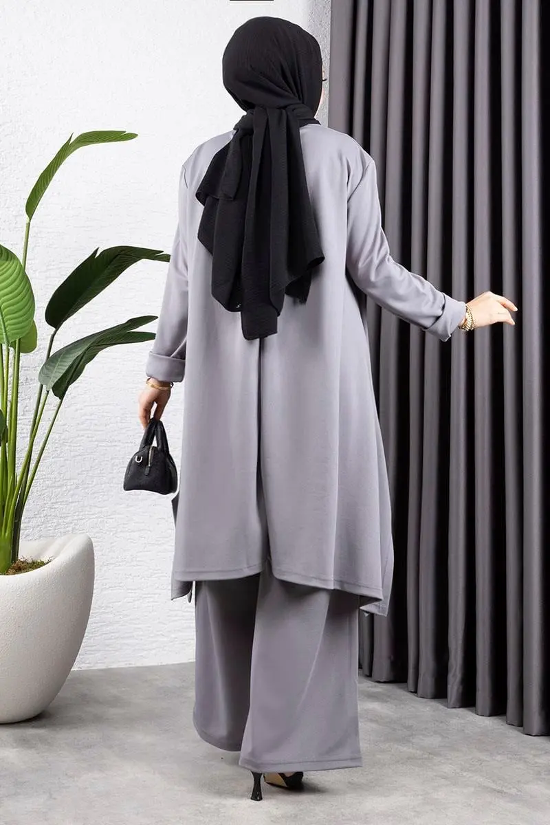 Necklace Slit Detailed Set-detail