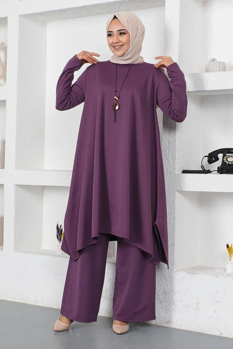 Necklace Slit Detailed Set-detail