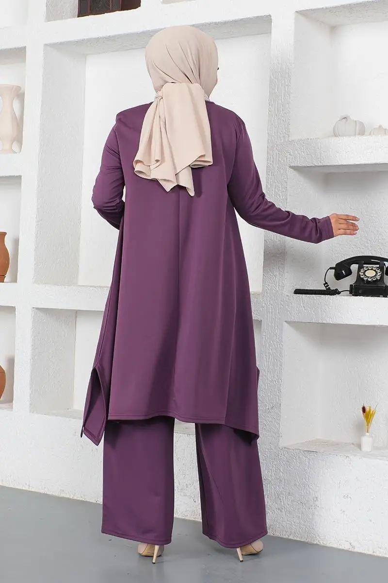 Necklace Slit Detailed Set-detail