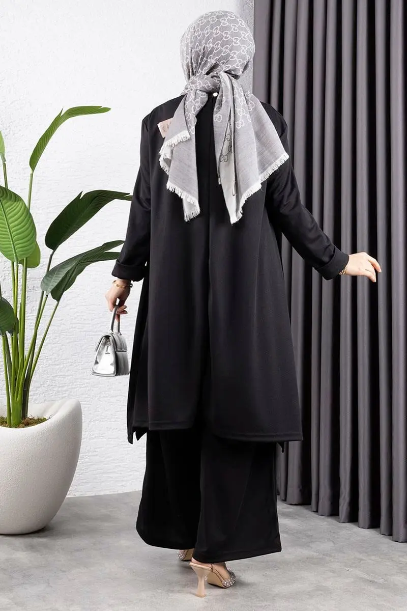 Necklace Slit Detailed Set-detail