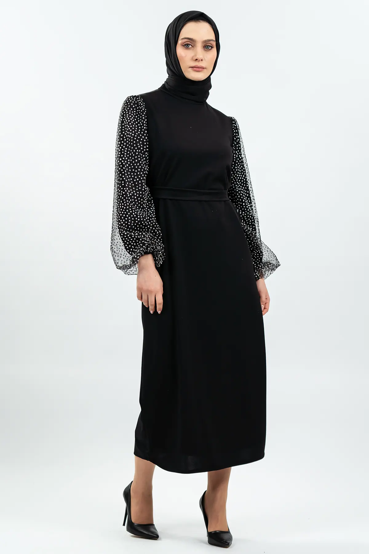 New Black Abaya-detail