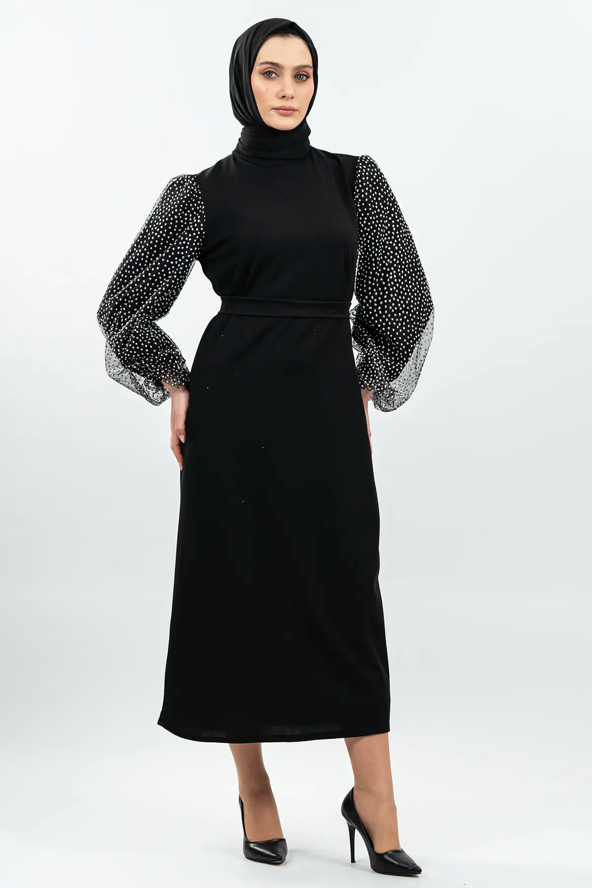 New Black Abaya-detail