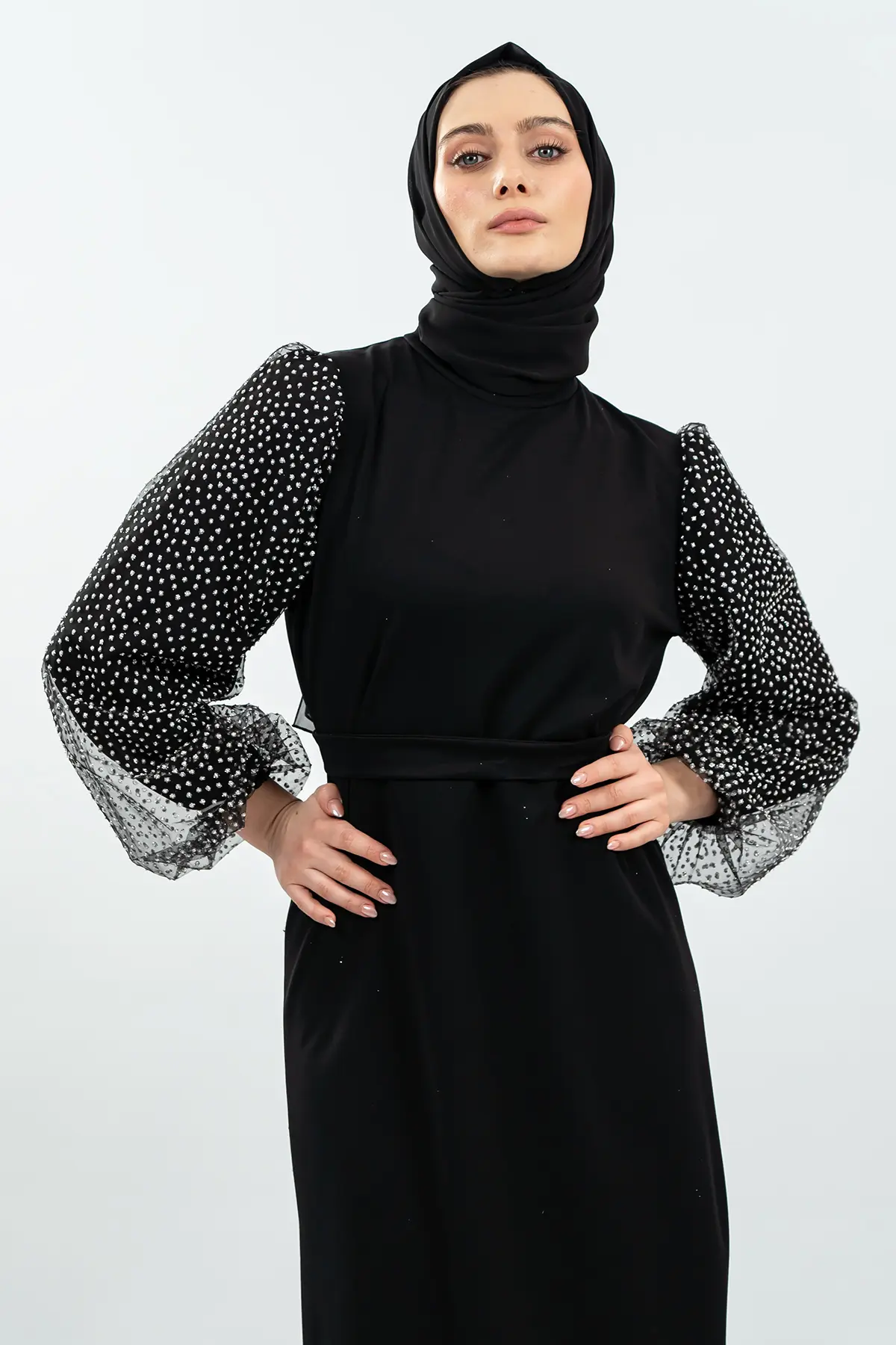 New Black Abaya-detail