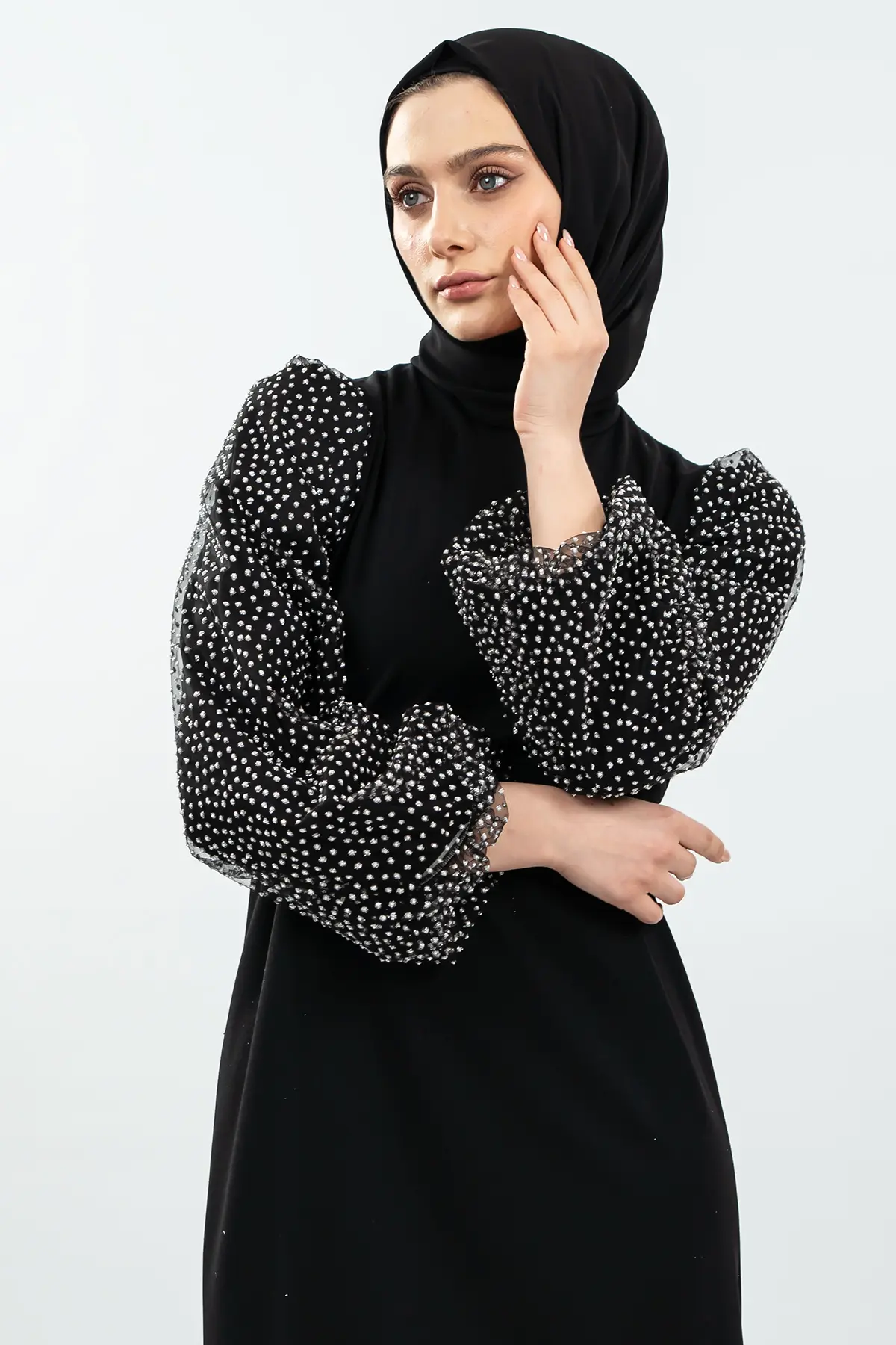New Black Abaya-detail