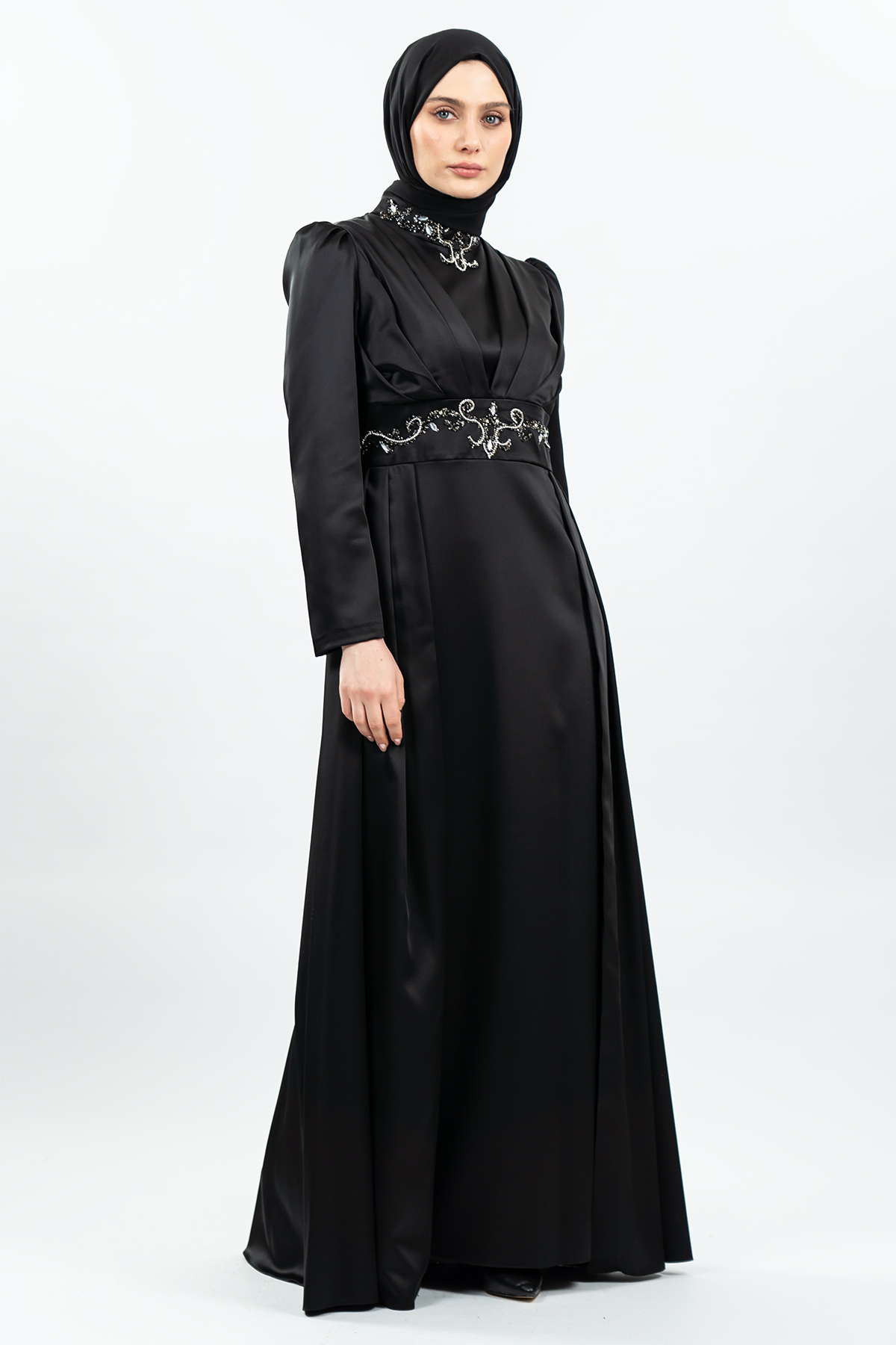 New Black Color Evening Dress