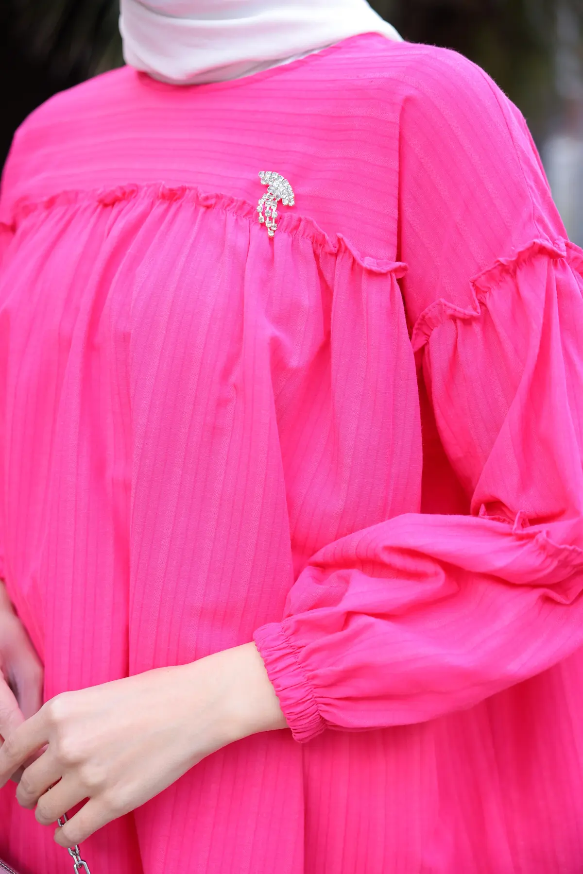 New Brooch Detailed Tunic-detail