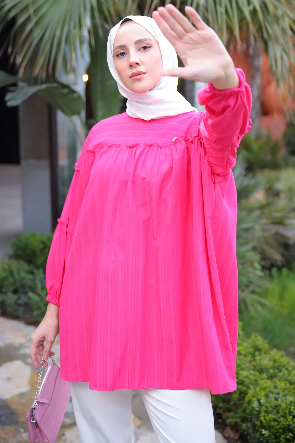 New Brooch Detailed Tunic-detail