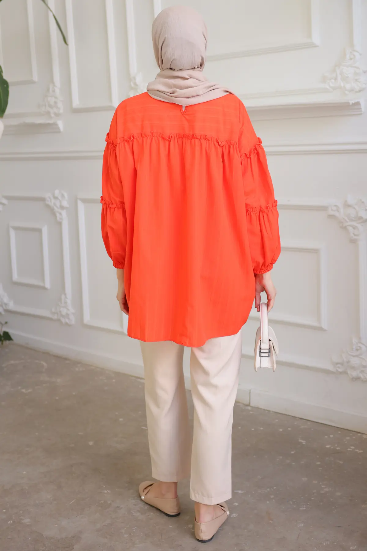 New Brooch Detailed Tunic-detail