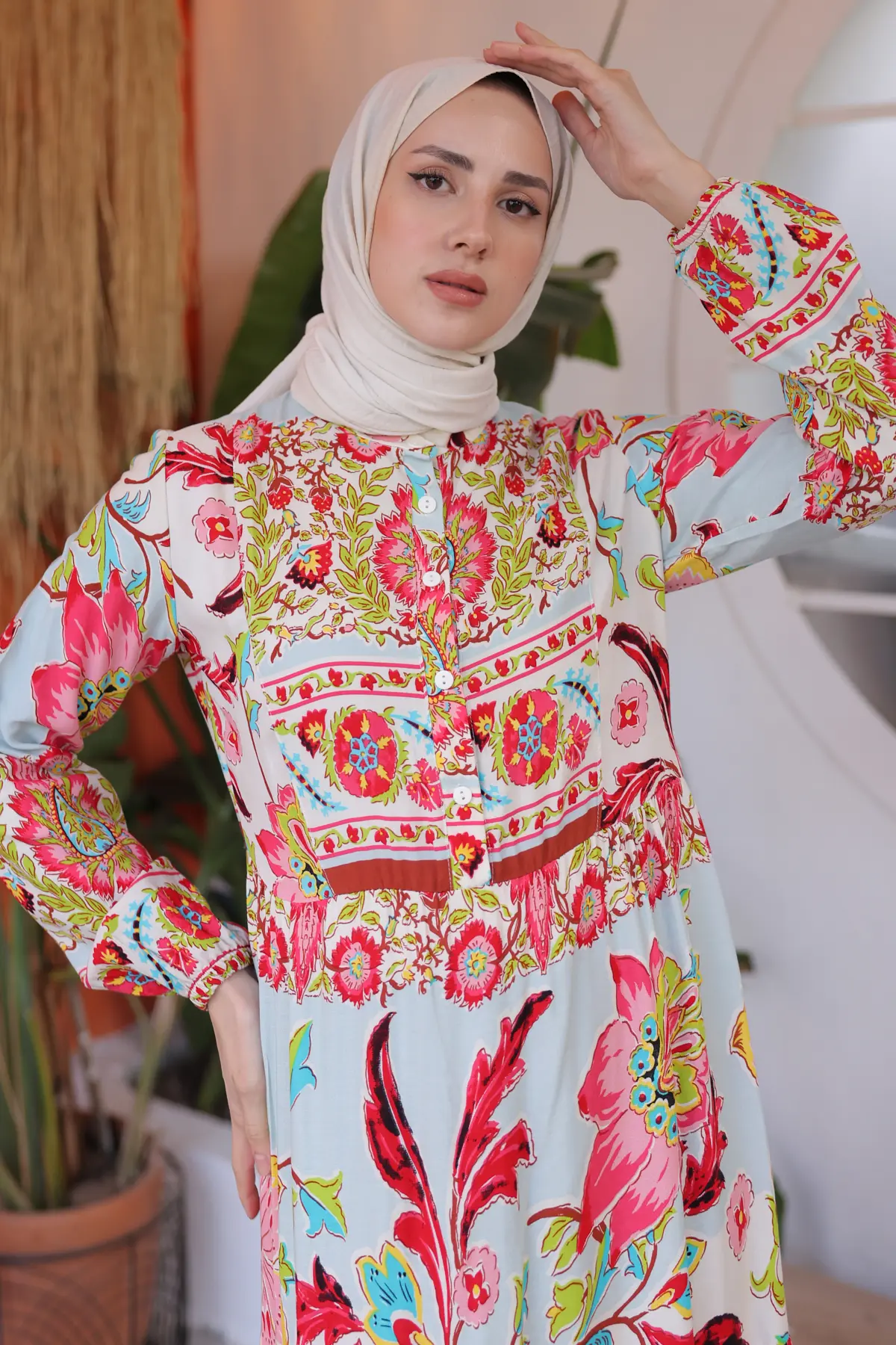 New Floral Dress-detail