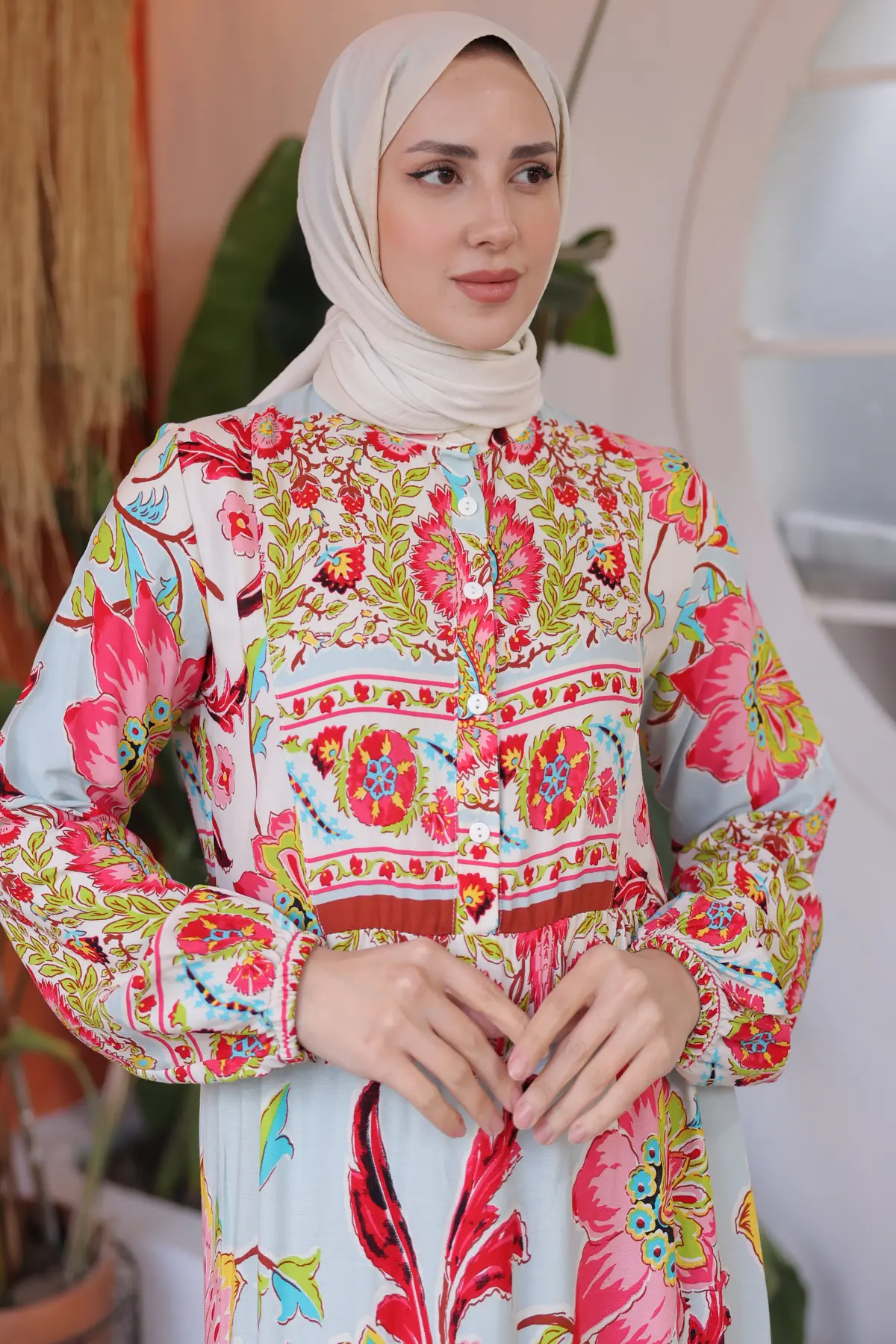 New Floral Dress-detail