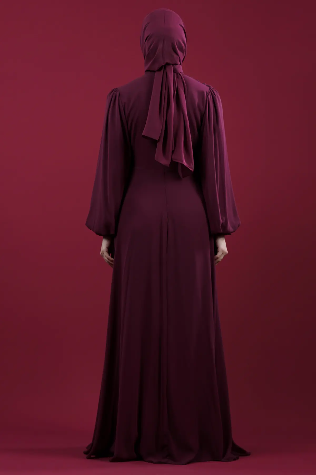 New Fushia Evening Dress-detail