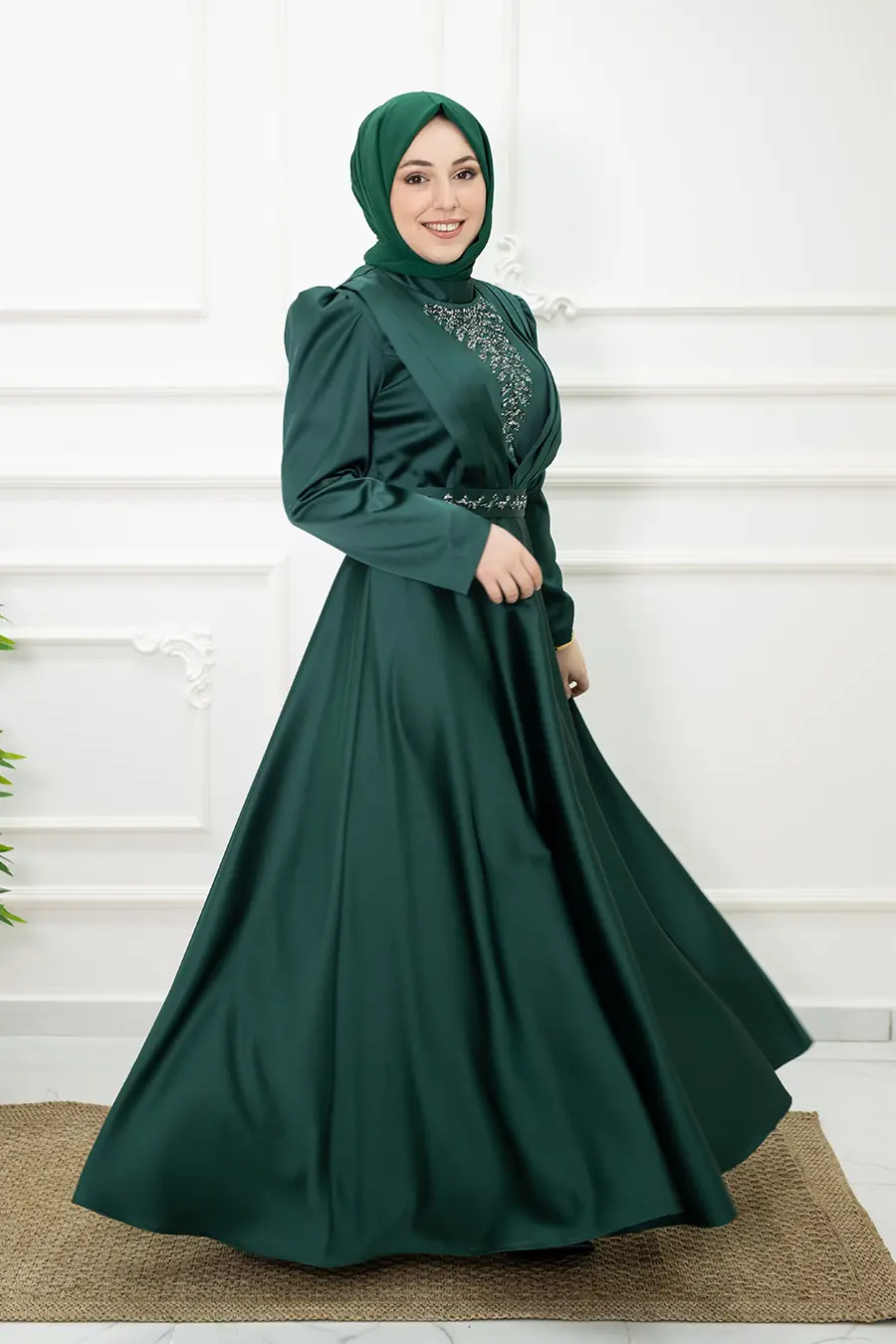 New Green Evening Dress