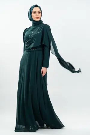 New Haki Color Evening Dress