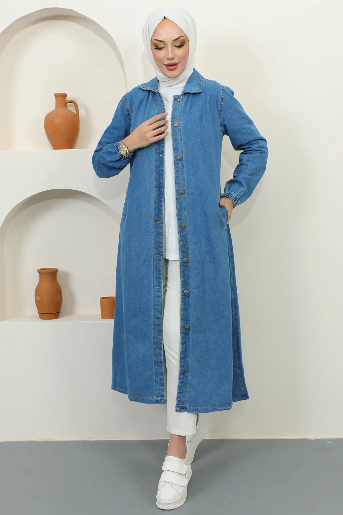 New Jean Abaya-detail